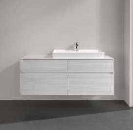 Тумба под раковину Villeroy & Boch Collaro 140х50 см ДСП белое дерево C09000E8