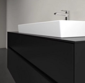 Тумба под раковину Villeroy & Boch Collaro 140х50 см МДФ черный матовый лак C09000PD