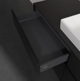 Тумба под раковину Villeroy & Boch Collaro 140х50 см МДФ черный матовый лак C09000PD