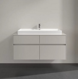 Тумба під раковину Villeroy&Boch Collaro 120х50 см ДСП м'який сірий C09100VK