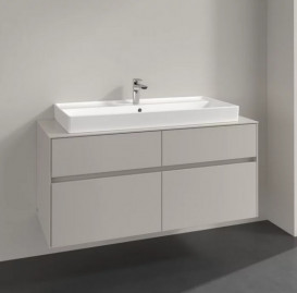 Тумба під раковину Villeroy&Boch Collaro 120х50 см ДСП м'який сірий C09100VK