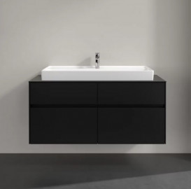 Тумба под раковину Villeroy & Boch Collaro 120х50 см МДФ черный матовый лак C09100PD