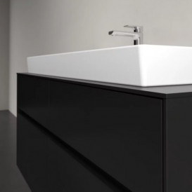 Тумба под раковину Villeroy & Boch Collaro 120х50 см МДФ черный матовый лак C09100PD