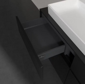 Тумба под раковину Villeroy & Boch Collaro 120х50 см МДФ черный матовый лак C09100PD