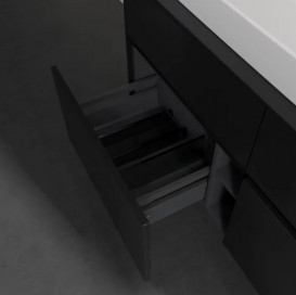 Тумба под раковину Villeroy & Boch Collaro 120х50 см МДФ черный матовый лак C09100PD