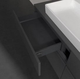 Тумба під раковину Villeroy&Boch Collaro 140х50 см МДФ глянсовий сірий C09200FP