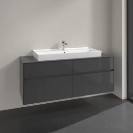 Тумба під раковину Villeroy&Boch Collaro 140х50 см МДФ глянсовий сірий C09200FP