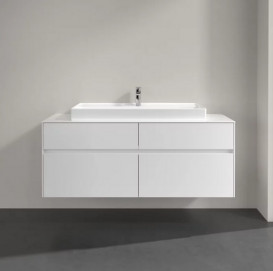 Тумба под раковину Villeroy & Boch Collaro 140х50 см ДСП белый матовый C09200MS