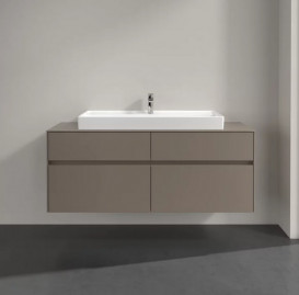 Тумба под раковину Villeroy & Boch Collaro 140х50 см ДСП трюфель серый C09200VG