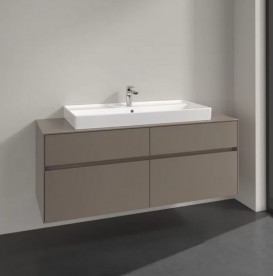 Тумба под раковину Villeroy & Boch Collaro 140х50 см ДСП трюфель серый C09200VG