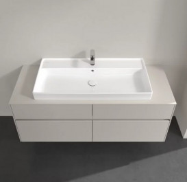 Тумба під раковину Villeroy&Boch Collaro 140х50 см ДСП м'який сірий C09200VK