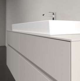 Тумба під раковину Villeroy&Boch Collaro 140х50 см ДСП м'який сірий C09200VK