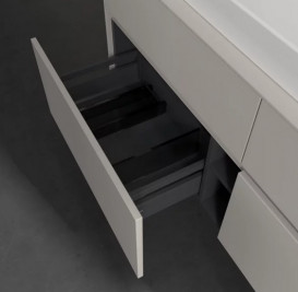 Тумба під раковину Villeroy&Boch Collaro 140х50 см ДСП м'який сірий C09200VK