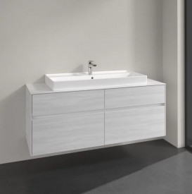 Тумба под раковину Villeroy & Boch Collaro 140х50 см ДСП белое дерево C09200E8