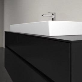 Тумба под раковину Villeroy & Boch Collaro 140х50 см МДФ черный матовый лак C09200PD