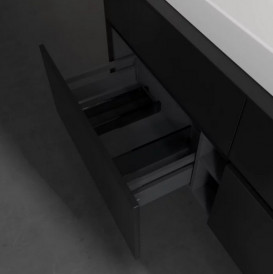 Тумба под раковину Villeroy & Boch Collaro 140х50 см МДФ черный матовый лак C09200PD