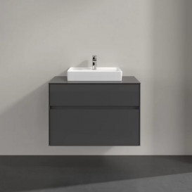 Тумба под раковину Villeroy & Boch Collaro 80х50 см с подсветкой МДФ глянцевый серый C069B0FP