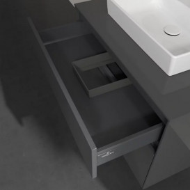 Тумба под раковину Villeroy & Boch Collaro 80х50 см с подсветкой МДФ глянцевый серый C069B0FP