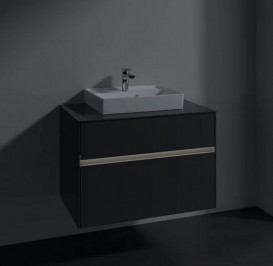 Тумба под раковину Villeroy & Boch Collaro 80х50 см с подсветкой МДФ глянцевый серый C069B0FP