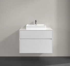 Тумба под раковину Villeroy & Boch Collaro 80х50 см с подсветкой ДСП матовый белый C069B0MS