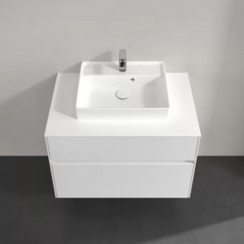 Тумба под раковину Villeroy & Boch Collaro 80х50 см с подсветкой ДСП матовый белый C069B0MS