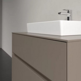 Тумба под раковину Villeroy & Boch Collaro 80х50 см с подсветкой ДСП трюфель серый C069B0VG