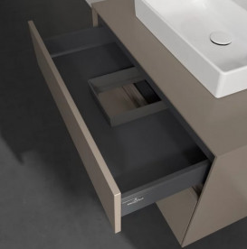 Тумба под раковину Villeroy & Boch Collaro 80х50 см с подсветкой ДСП трюфель серый C069B0VG