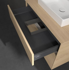 Тумба под раковину Villeroy & Boch Collaro 80х50 см с подсветкой ДСП северный дуб C069B0VJ