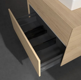 Тумба под раковину Villeroy & Boch Collaro 80х50 см с подсветкой ДСП северный дуб C069B0VJ