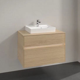 Тумба под раковину Villeroy & Boch Collaro 80х50 см с подсветкой ДСП северный дуб C069B0VJ