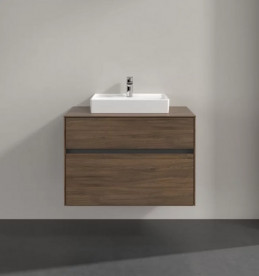 Тумба під раковину Villeroy & Boch Collaro 80х50 см із підсвічуванням ДСП дуб аризона C069B0VH