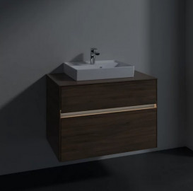 Тумба під раковину Villeroy & Boch Collaro 80х50 см із підсвічуванням ДСП дуб аризона C069B0VH
