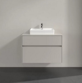 Тумба під раковину Villeroy & Boch Collaro 80х50 см із підсвічуванням ДСП м'який сірий C069B0VK