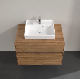 Тумба під раковину Villeroy & Boch Collaro 80х50 см з підсвічуванням дуб канзас C069B0RH