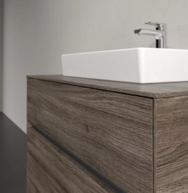 Тумба под раковину Villeroy & Boch Collaro 80х50 см с подсветкой ДСП каменный дуб C069B0RK