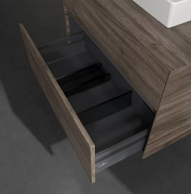 Тумба под раковину Villeroy & Boch Collaro 80х50 см с подсветкой ДСП каменный дуб C069B0RK