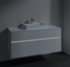 Тумба под раковину Villeroy & Boch Collaro 120х50 см с подсветкой МДФ глянцевый белый C070B0DH