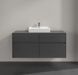 Тумба под раковину Villeroy & Boch Collaro 120х50 см с подсветкой МДФ глянцевый серый C070B0FP