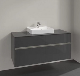 Тумба под раковину Villeroy & Boch Collaro 120х50 см с подсветкой МДФ глянцевый серый C070B0FP