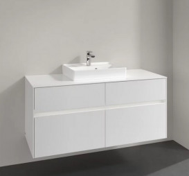 Тумба под раковину Villeroy & Boch Collaro 120х50 см с подсветкой ДСП матовый белый C070B0MS
