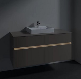 Тумба під раковину Villeroy & Boch Collaro 120х50 см із підсвічуванням ДСП трюфель сірий C070B0VG