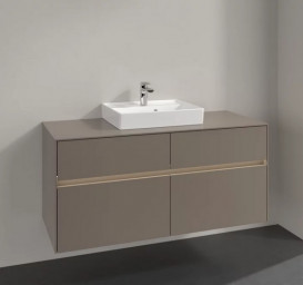 Тумба під раковину Villeroy & Boch Collaro 120х50 см із підсвічуванням ДСП трюфель сірий C070B0VG