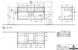 Тумба под раковину Villeroy & Boch Collaro 120х50 см с подсветкой ДСП дуб аризона C070B0VH