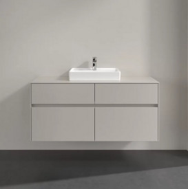 Тумба під раковину Villeroy & Boch Collaro 120х50 см із підсвічуванням ДСП м'який сірий C070B0VK