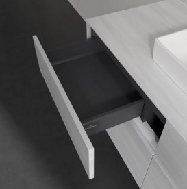 Тумба под раковину Villeroy & Boch Collaro 120х50 см с подсветкой ДСП белое дерево C070B0E8