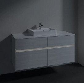 Тумба под раковину Villeroy & Boch Collaro 120х50 см с подсветкой ДСП белое дерево C070B0E8