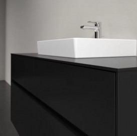Тумба під раковину Villeroy & Boch Collaro 120х50 см із підсвічуванням МДФ чорний матовий лак C070B0PD