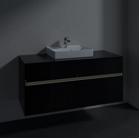 Тумба під раковину Villeroy & Boch Collaro 120х50 см із підсвічуванням МДФ чорний матовий лак C070B0PD