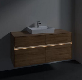 Тумба под раковину Villeroy & Boch Collaro 120х50 см с подсветкой ДСП дуб канзас C070B0RH