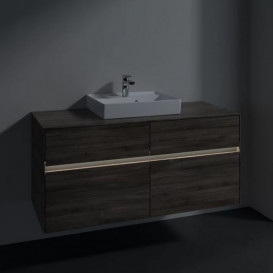 Тумба под раковину Villeroy & Boch Collaro 120х50 см с подсветкой ДСП каменный дуб C070B0RK